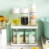 【CL】25Q4#6552 glass-sealed seasoning Jar (500ml) White/Khaki/Green Clear details Picture